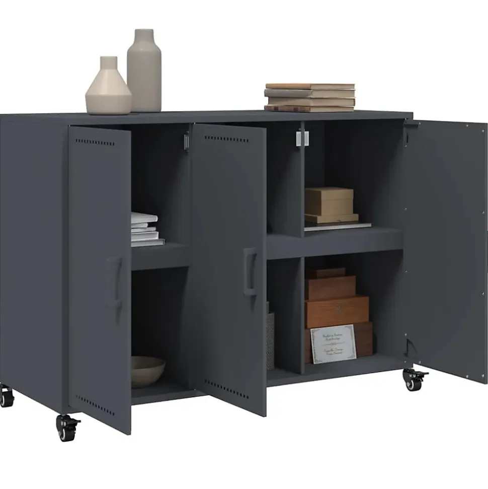 Buffet anthracite 100,5x39x72 cm acier vidaXL