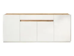 Buffet avec 4 portes et 1 tiroir - Blanc et Naturel - EMORA