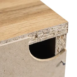 Buffet avec 4 Portes, pour Salon, Chambre et Salle à Manger - Panneaux de Particules Laminés - 160,5x35,5x78 cm - Naturel