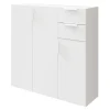Buffet avec portes et tiroirs blanc GoodHome Atomia H. 112,5 x L. 112,5 x P. 37 cm