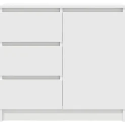 Buffet avec tiroir blanc 71x35x65 cm bois d'ingénierie vidaXL