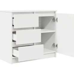 Buffet avec tiroir blanc 71x35x65 cm bois d'ingénierie vidaXL
