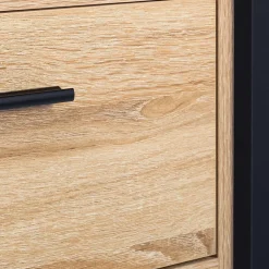 Buffet bas 105 cm PHOENIX bois et noir