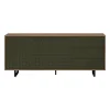 Buffet bas - SENTRA - Vert foncé - 2 portes, 3 tiroirs - 124 x 40 x 136 cm - TRENDTEAM