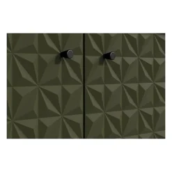 Buffet bas - SENTRA - Vert foncé - 2 portes, 3 tiroirs - 124 x 40 x 136 cm - TRENDTEAM