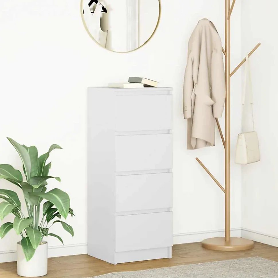 Buffet blanc 37,5x35x99 cm bois d'ingénierie vidaXL