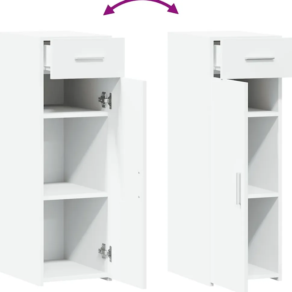 Buffet blanc 30x42,5x93 cm bois d'ingénierie vidaXL