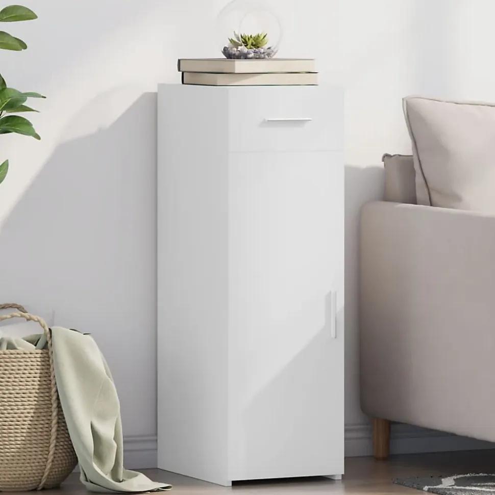 Buffet blanc 30x42,5x93 cm bois d'ingénierie vidaXL