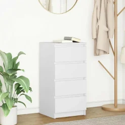 Buffet blanc 37,5x35x76 cm bois d'ingénierie vidaXL