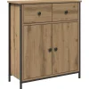 Buffet chêne artisanal 70x30x80 cm bois d'ingénierie vidaXL