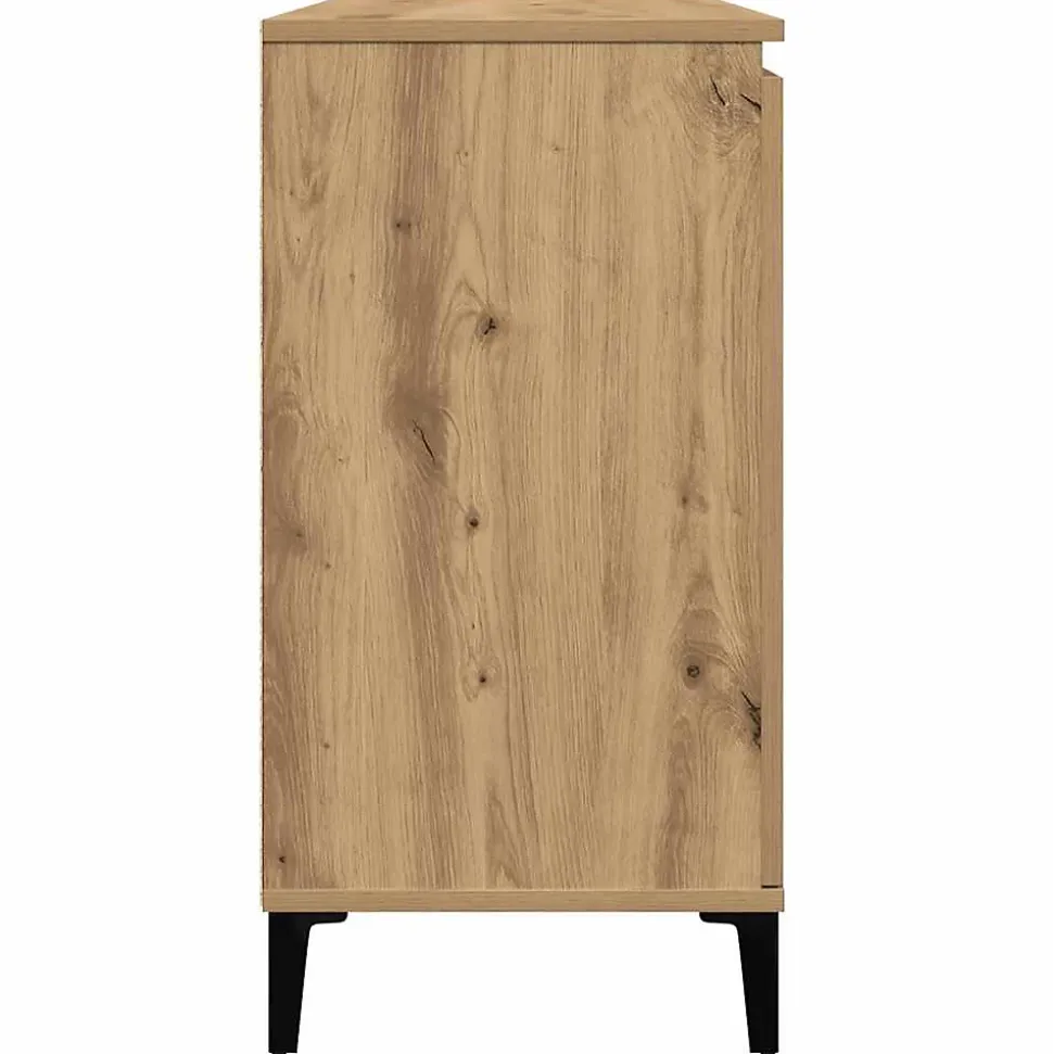 Buffet chêne artisanal 102x35x70 cm bois d'ingénierie vidaXL