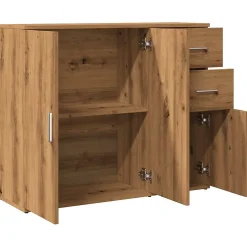 Buffet chêne artisanal 91x29,5x75 cm bois d'ingénierie vidaXL