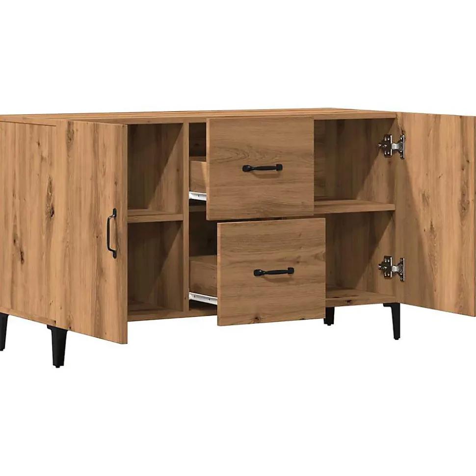 Buffet chêne artisanal 100x36x60 cm bois d'ingénierie vidaXL