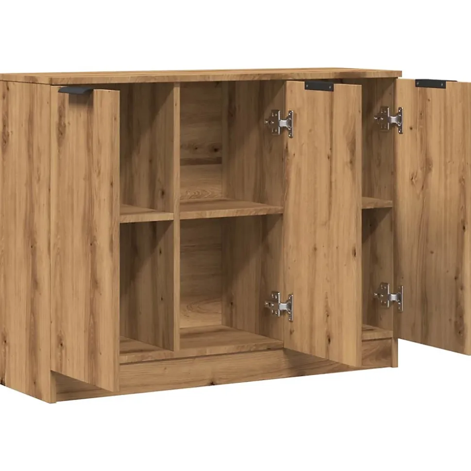 Buffet chêne artisanal 90,5x30x70 cm bois d'ingénierie vidaXL