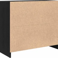 Buffet chêne noir 85x34x76 cm bois d'ingénierie vidaXL