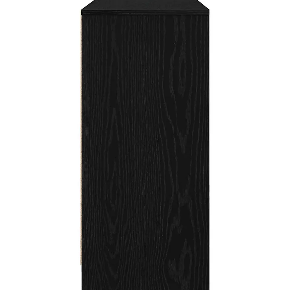 Buffet chêne noir 85x34x76 cm bois d'ingénierie vidaXL