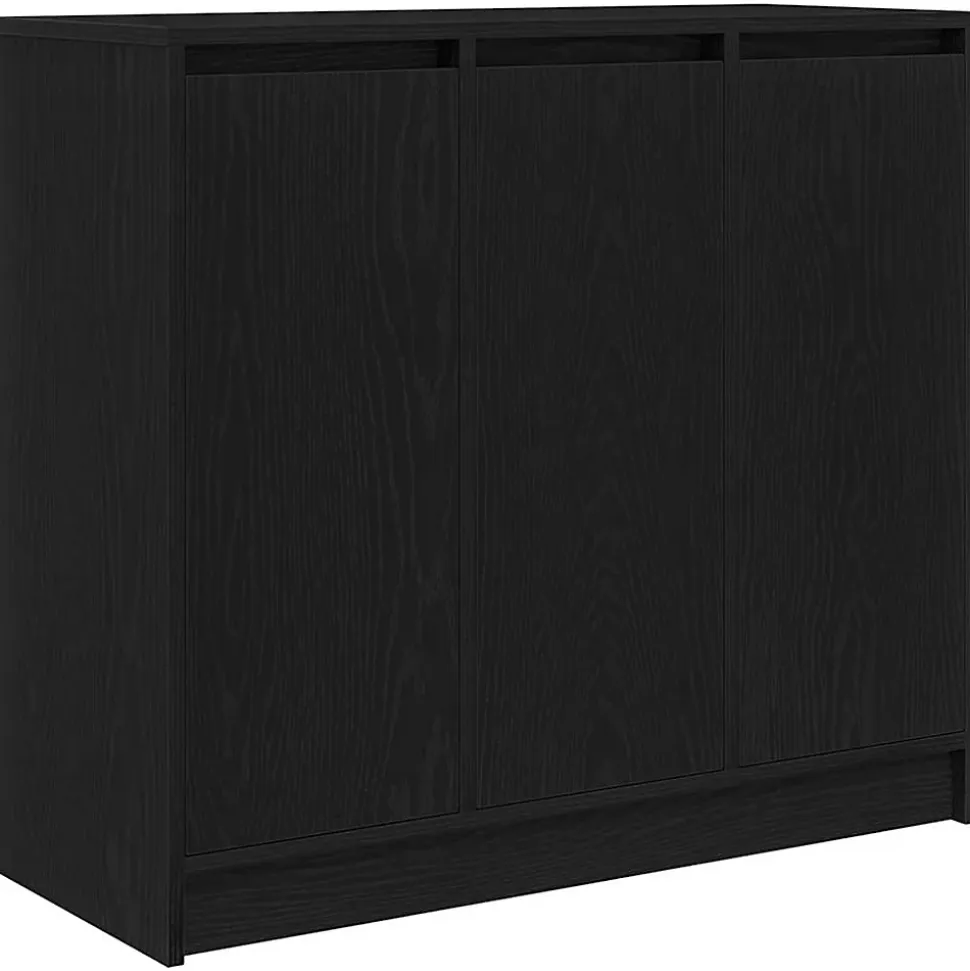Buffet chêne noir 85x34x76 cm bois d'ingénierie vidaXL