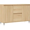 Buffet chêne sonoma 101,5x35x70 cm bois d'ingénierie vidaXL