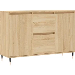 Buffet chêne sonoma 101,5x35x70 cm bois d'ingénierie vidaXL