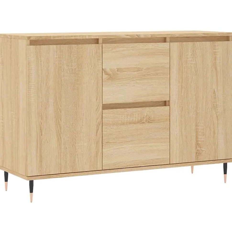 Buffet chêne sonoma 101,5x35x70 cm bois d'ingénierie vidaXL
