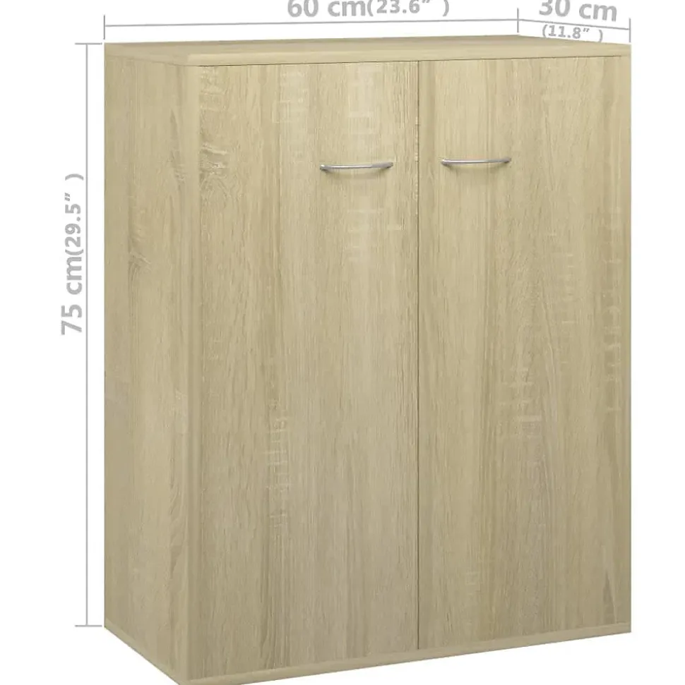 Buffet Chêne sonoma 60x30x75 cm Bois d'ingénierie vidaXL
