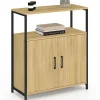 Buffet d'appoint 1 niche et 2 portes 70 cm DETROIT design industriel
