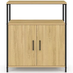 Buffet d'appoint 1 niche et 2 portes 70 cm DETROIT design industriel