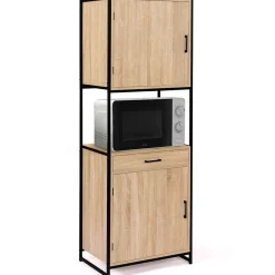 Buffet de cuisine 60 CM DETROIT meuble 2 portes design industriel + tiroir