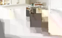 Buffet de cuisine blanc 128,5 cm, LED, 2 portes battantes, étagères réglables, pratique pour salle a manger ou salon