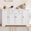 Buffet de cuisine multifonction avec portes et étagères réglables, design moderne, anti-basculement, idéal pour cuisine et salon
