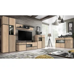 Buffet Design LED "Cross" 110cm Naturel