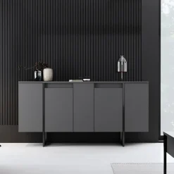 Buffet design noir 4 portes - BORAS