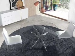 Buffet en bois blanc et acier chromé