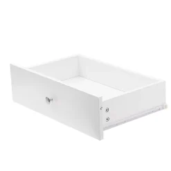 Buffet en Bois Blanc, Meuble de Rangement, Quatre Portes, Trois Tiroirs, étagère réglable, Cuisine,160X37X75CM