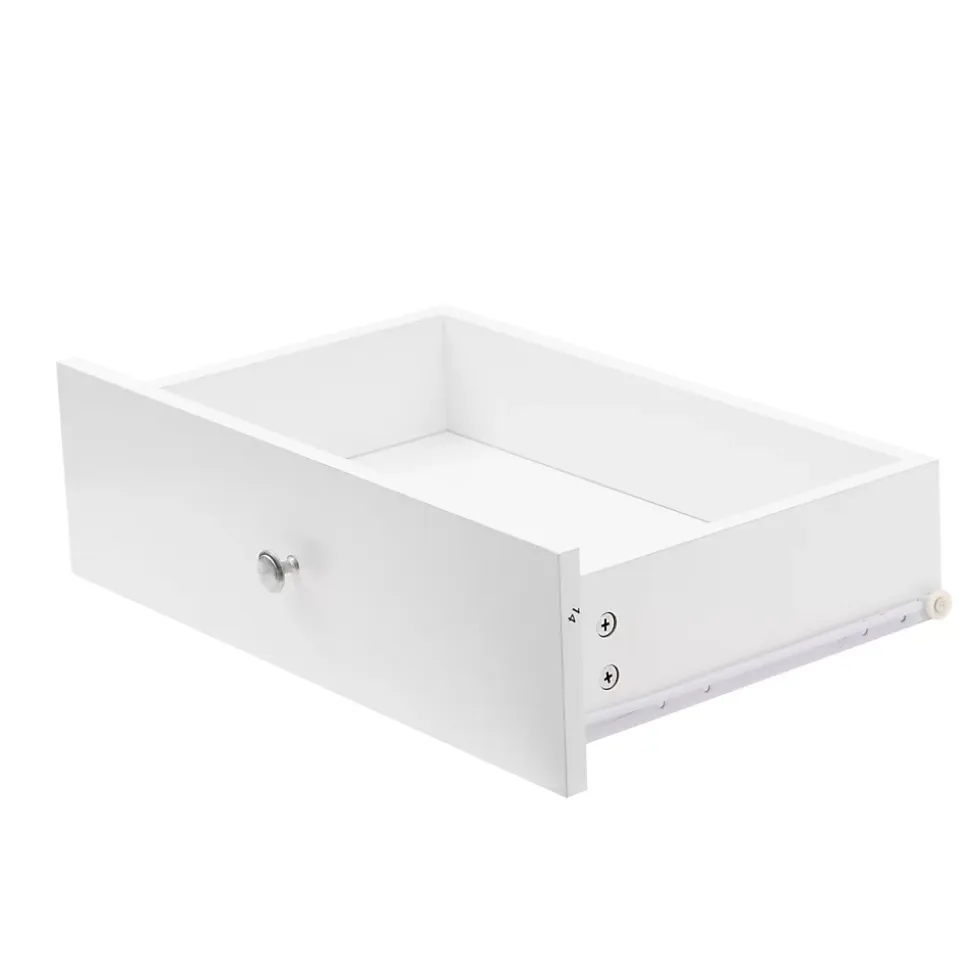 Buffet en Bois Blanc, Meuble de Rangement, Quatre Portes, Trois Tiroirs, étagère réglable, Cuisine,160X37X75CM