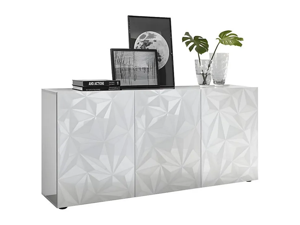Buffet ERIS - 3 portes - Blanc laqué