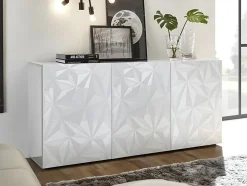 Buffet ERIS - 3 portes - Blanc laqué