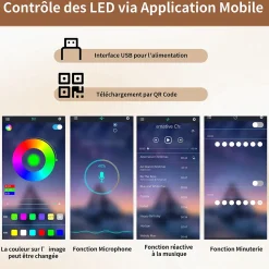 Buffet Haut - Armoire de Rangement avec Panneau Perforé et LED Intégrée - avec Tiroirs et Étagères Ajustables - en MDF - Noir