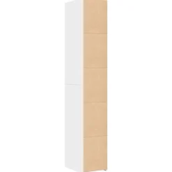 Buffet haut blanc 30x42,5x185 cm bois d'ingénierie vidaXL