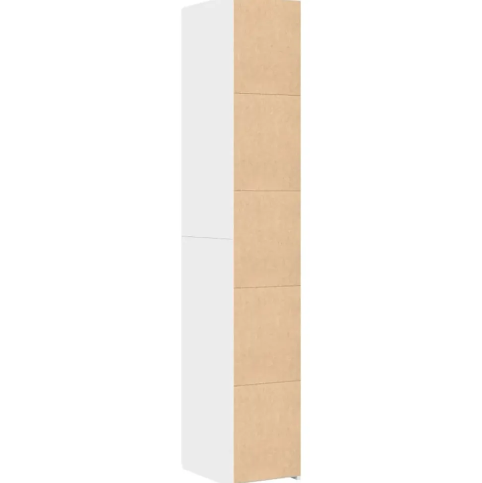 Buffet haut blanc 30x42,5x185 cm bois d'ingénierie vidaXL
