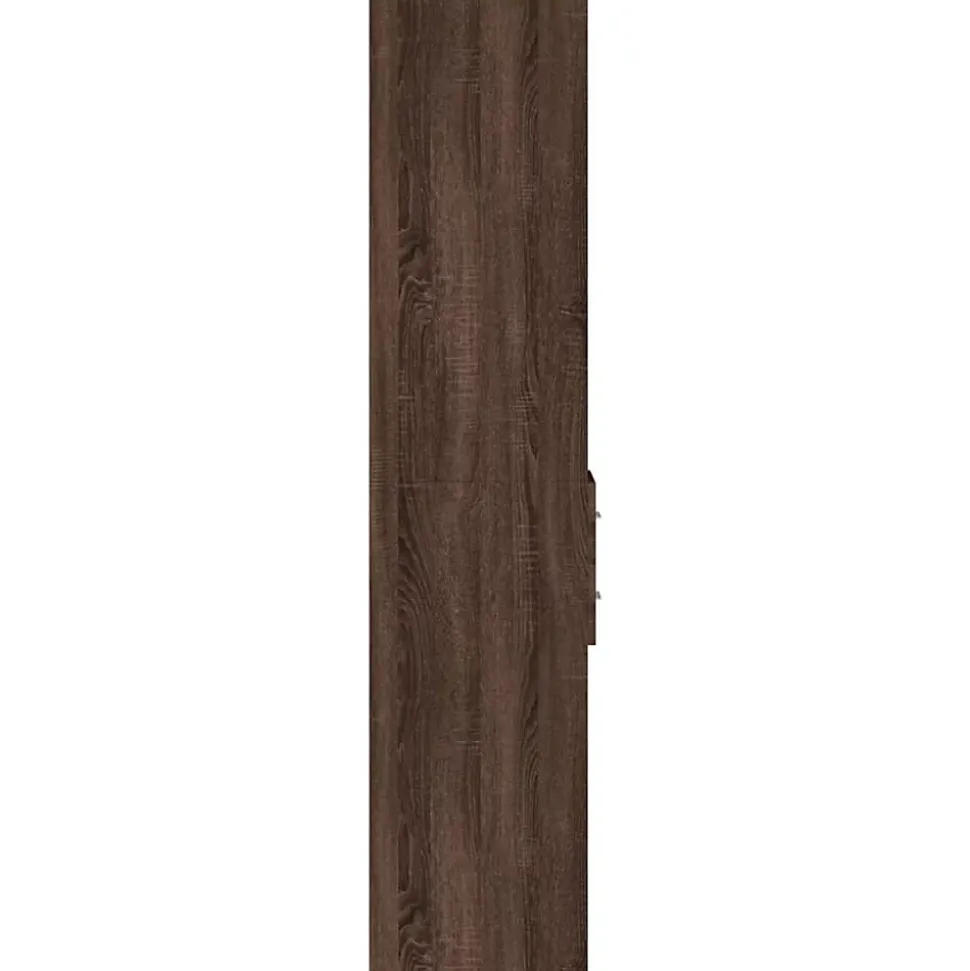 Buffet haut chêne marron 30x42,5x185 cm bois d'ingénierie vidaXL