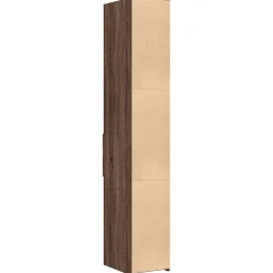 Buffet haut chêne marron 30x42,5x185 cm bois d'ingénierie vidaXL