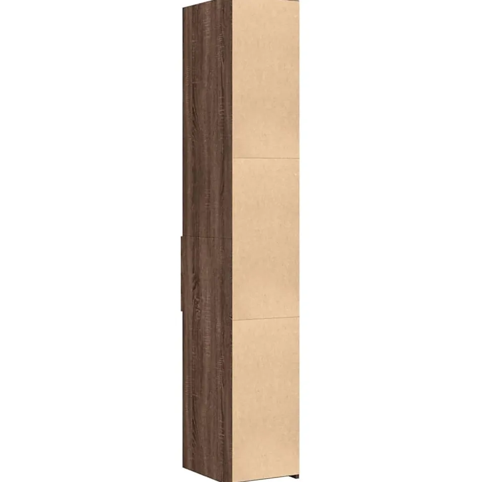 Buffet haut chêne marron 30x42,5x185 cm bois d'ingénierie vidaXL