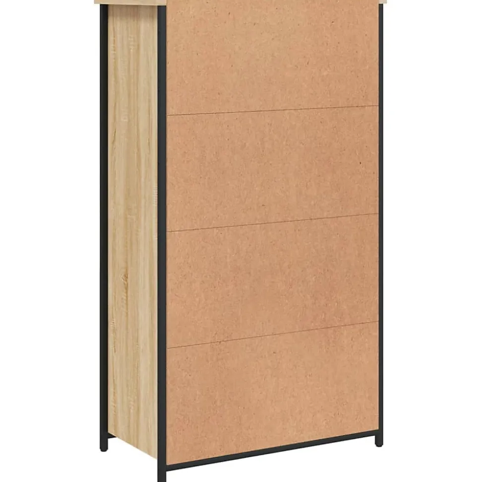 Buffet haut chêne sonoma 62x32x106,5 cm bois d'ingénierie vidaXL