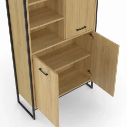 Buffet haut H. 160 cm DETROIT 3 portes design industriel