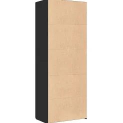 Buffet haut noir 70x42,5x185 cm bois d'ingénierie vidaXL
