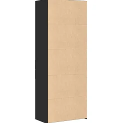 Buffet haut noir 70x42,5x185 cm bois d'ingénierie vidaXL