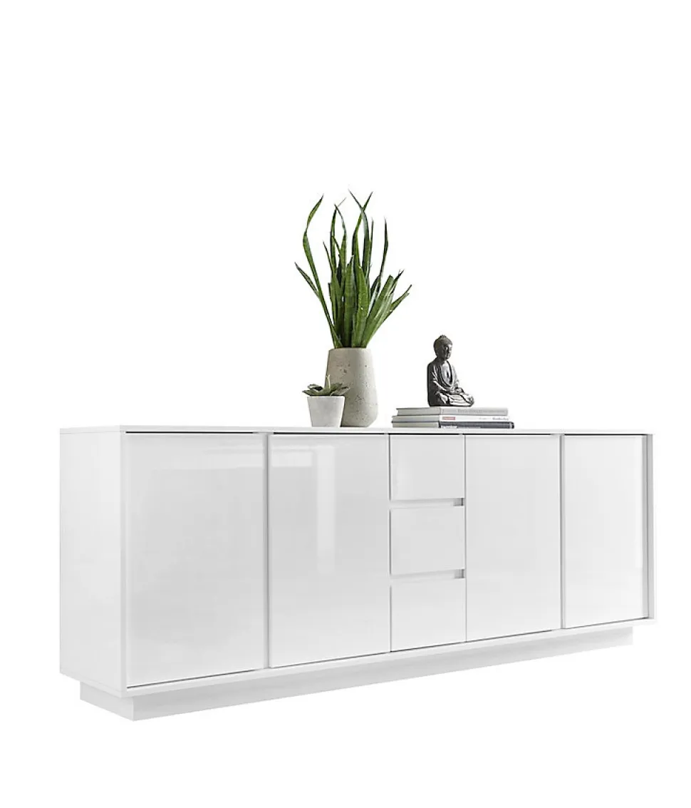 Buffet ICE blanc laqué 210 x 79 x 43 cm
