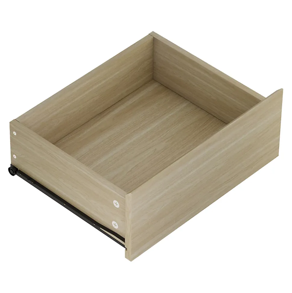 Buffet Kistiandi 77 x 120 x 40 cm effet chêne clair en.casa