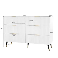 Buffet élégant au design moderne, avec tiroirs, grand espace de rangement, idéal salon, salle à manger et chambre